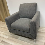 Gray Fabric Tweed Arm Chair