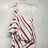 Banana Republic Size 2-XS Women's White-Red Stripe Scarf Dress