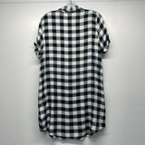 BB Dakota Size M Women's Black-White Plaid Shirt Dress