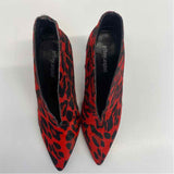 Jeffrey Campbell Size 8 Women's Red-Black Animal Print High Heel Booties