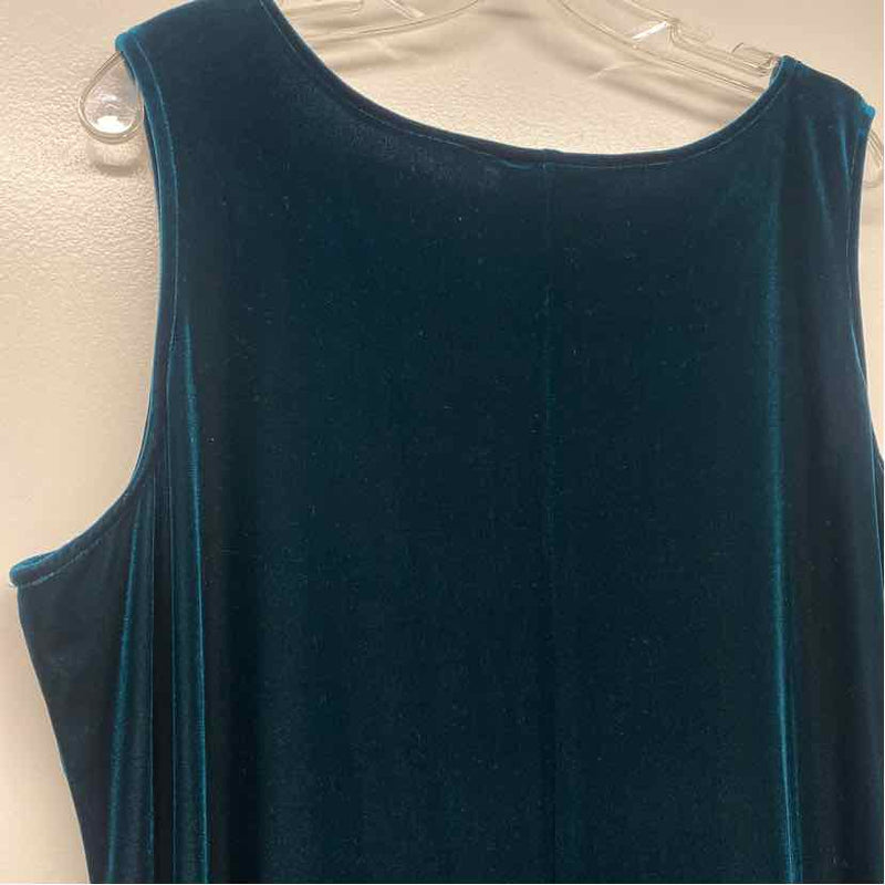 Coldwater Creek Size Xl Women's Green Solid Maxi Dress