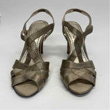 Platinum BP Size 6 Women's Gold Solid Heel Sandals