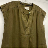 By Anthropologie Size M Women's Green Solid Tunic Dress