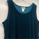 Coldwater Creek Size Xl Women's Green Solid Maxi Dress