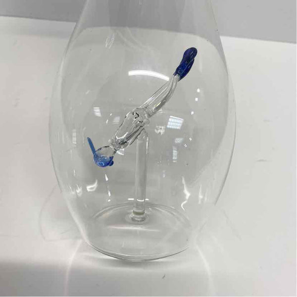 Clear Glass Bottle w "Floating" snorkeler and Cork Top