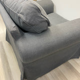 Gray Fabric Tweed Arm Chair