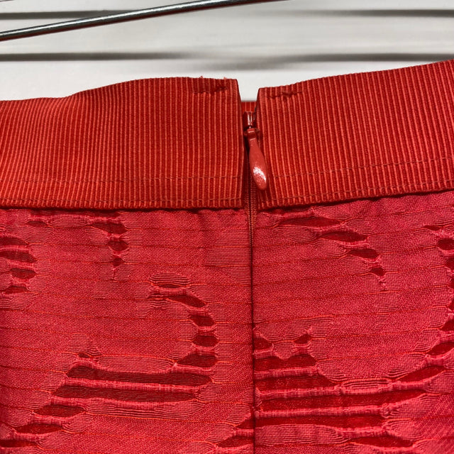 Ann Taylor Size 18 Women's Coral Pattern Cotton Blend Pencil-Knee Skirt