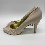 Adrianna Papell Size 9 Women's Beige Solid Open Toe Heels