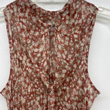 Worth Women's Size 8-M Rose-Multi Floral Shell Sleeveless Top