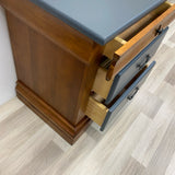 Side Table Progressive Furniture Brown-Gray Solid Wood 3 Drawers