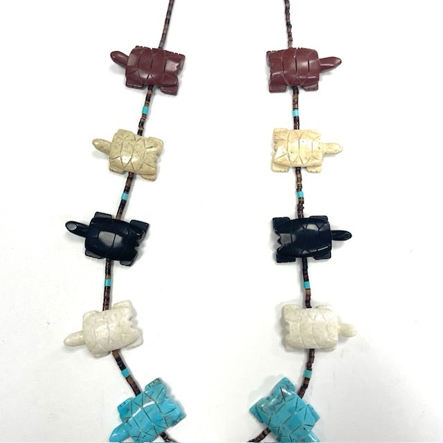 Native America -Turtle Shaped Fetish Necklace