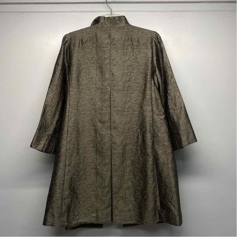 Eileen Fisher Women's Size S Silver Tweed Open Front Jacket