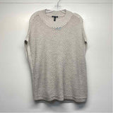 Eileen Fisher Size L Women's Beige Tweed Sleeveless Sweater