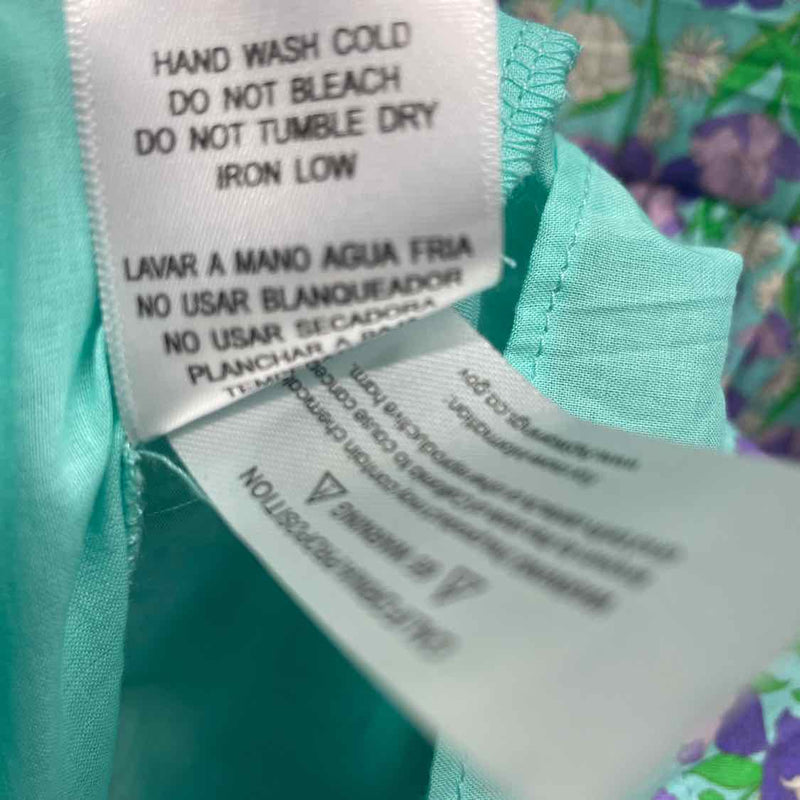 Hyacinth House Size M Women's Green-Purple Floral Maxi Dress