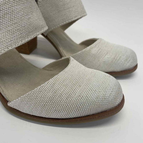 Toms Size 7.5 Women's Beige Tweed Heel Shoes