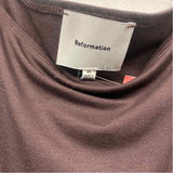 Reformation Size Xl Women's Brown Solid Maxi Sleeveless Shift Dress