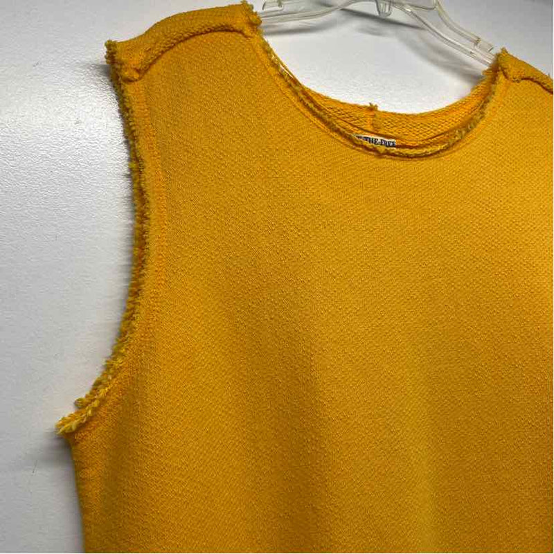 Free People Size S Women's Yellow Solid Tank Top Sleeveless Top