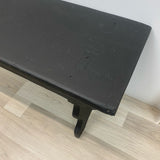 Hand Painted Antique Black Wood BencP
