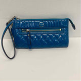 Coach Blue Patent Leather Quilted Wristlet