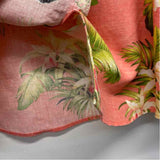Tommy Bahama Size Xl Women's Coral-Multi Floral Button Up Shirt
