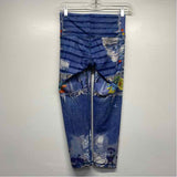 Niyama Sol Size S Women's Blue-Multi Print Capri Activewear Pants