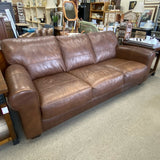 3 Seater Brown Leather Sofa