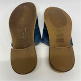 Miz Mooz Size 37-6 Women's Blue Solid Slip On Sandals