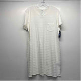 Kuhl Size Xl Women's White Textured Short Sleeve T-Shirt Dress