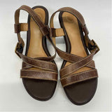Nurture Size 9 Women's Brown Stitches Heel Sandals
