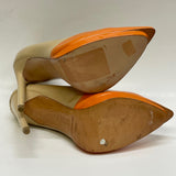 LAMB Size 6.5 Women's Tan orange Color Block High Heel Shoes