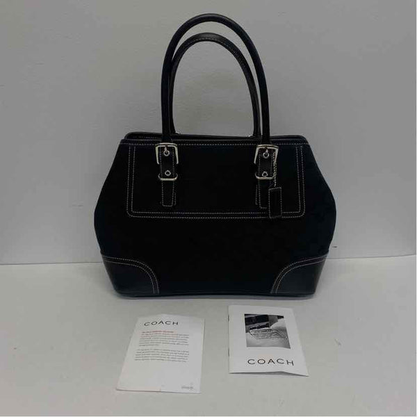 Coach Black Canvas Monogram Shoulder Handbag