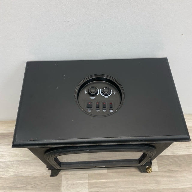 Sunbeam Black Wood-Metal Fireplace