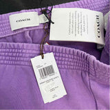 Coach Size L-12 Women's Purple Solid Sweatshorts Shorts