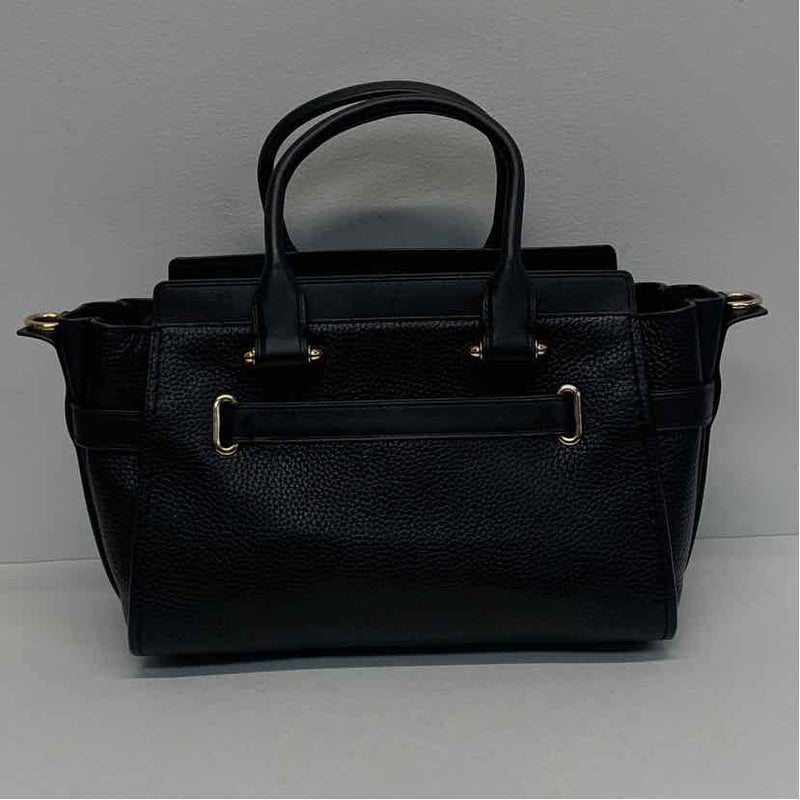 Coach Black Pebbled Leather Satchel Handbag