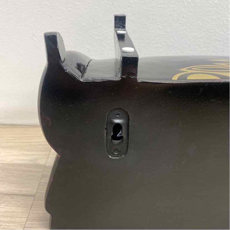 Black Pontiac Trans Am Floating Wall Glass Shelf w LED Headlights