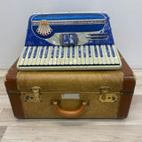 Vintage Crown Accordion with Carrying Case and Song Books