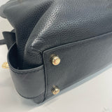 Coach Black Leather Pebbled Satchel Handbag