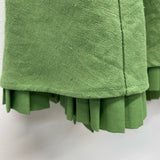 Next Size 12-M Women's Green Solid Faux Wrap Dress