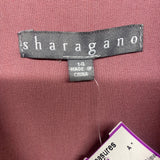 Sharagano Size 14-XL Women's Rose Solid Short Sleeve Dress