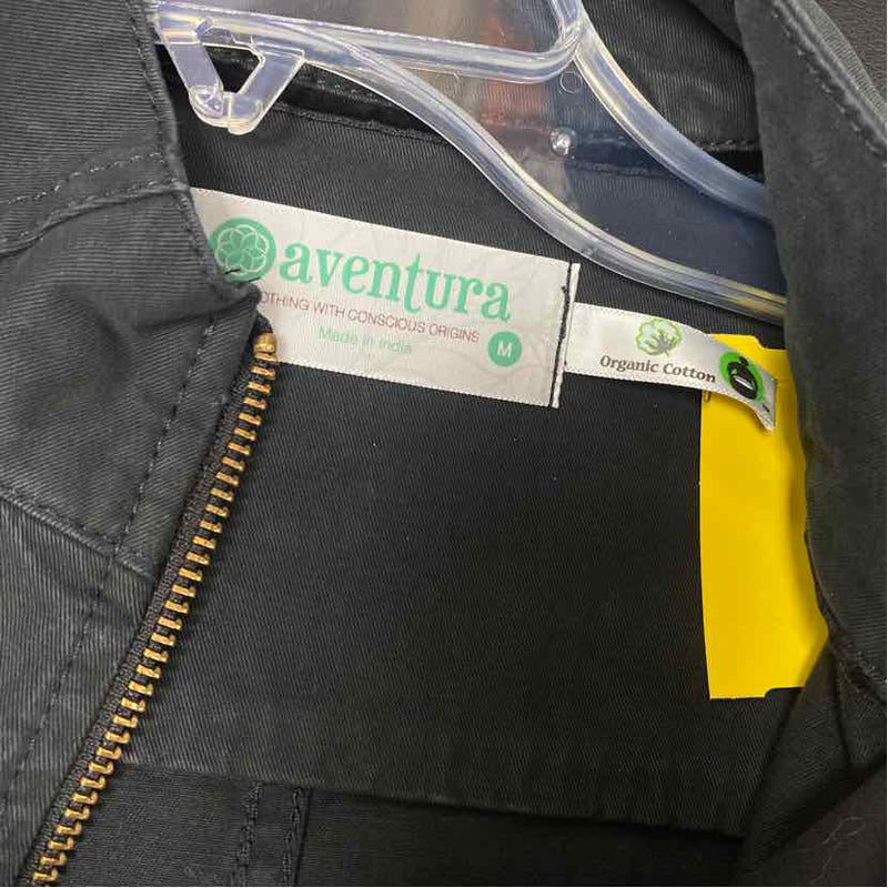 Aventura Women's Size M Charcoal Solid Zip Mock Neck Jacket