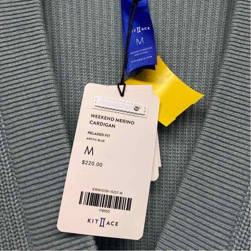 Kit + Ace Size M Women's Mint Solid Maxi-Button Up Sweater