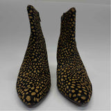 Madewell Size 7 Women's Brown-Tan Animal Print Short Boots