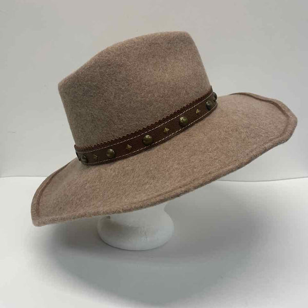 Eric Javits Tan Wool Tweed Western Hat