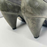 Miz Mooz Size 6.5 Women's Green-Gray Color Block Heel Shoes