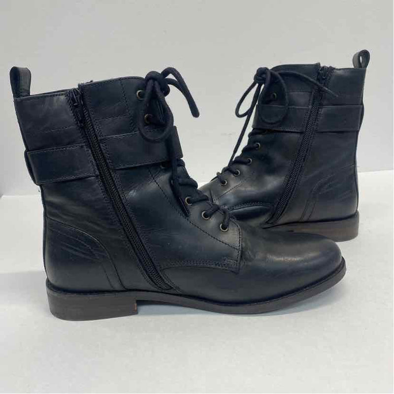 FatFace Size 7 Women's Black Solid Ankle Boots