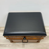 Side Table with 2 Drawers Blackhawk Brown-Black Solid Wood