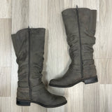 White Mountain Size 6 Women's Gray Distressed Tall Boots