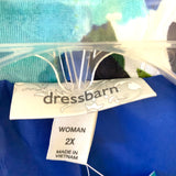 Dressbarn Women's Size 2x Blue-Multi Floral Single button Jacket (Indoor)