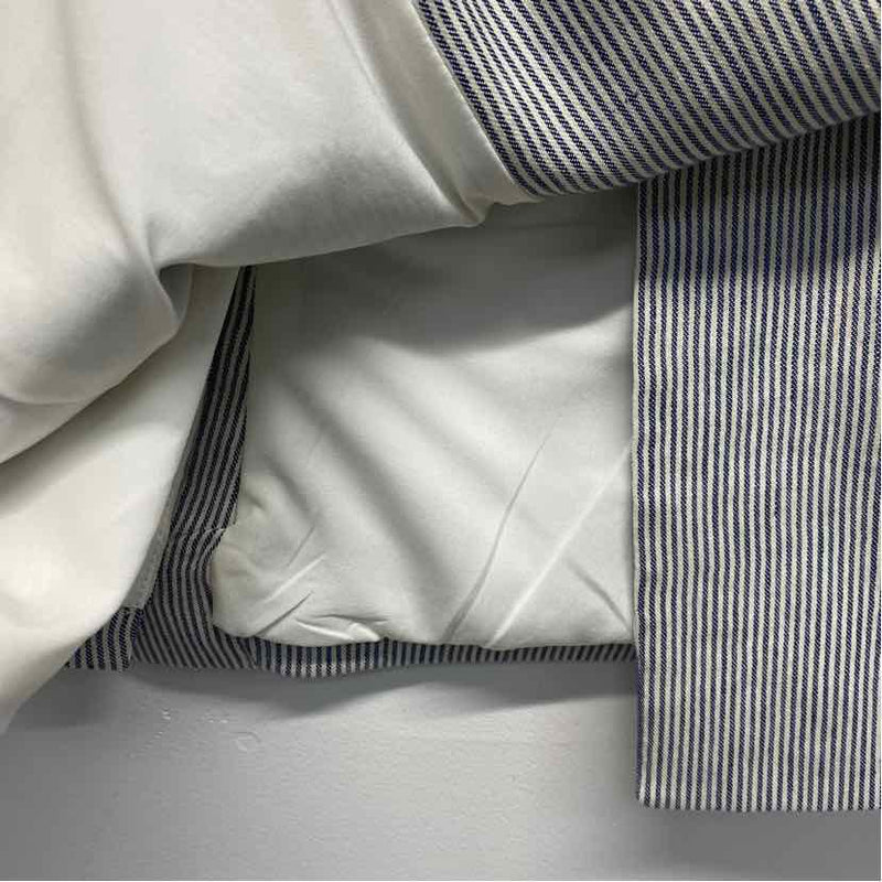 Antonio Melani Women's Size 16-XXL Blue-White Stripe Double Breasted Jacket