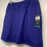 IBKUL Size M Women's Navy Solid Pull On Skort